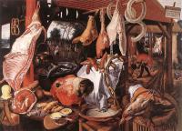 Aertsen, Pieter - Butcher's Stall with the Flight into Egypt